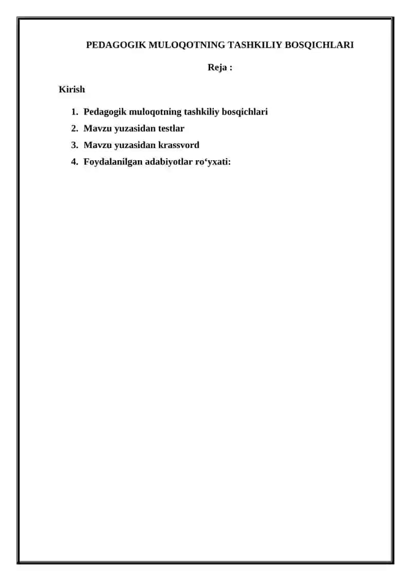 Pedagogik Muloqotning Tashkiliy Bosqichlari 2