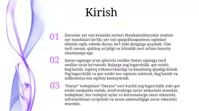 Daryo Oqimi Hosil Bo'Lishi Va Unga Ta'Sir Etuvchi Omillar 2