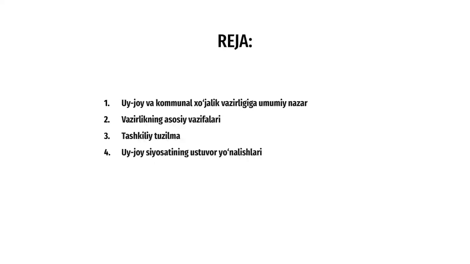 Uy-joy va kommunal xo'jalik vazirligi 2