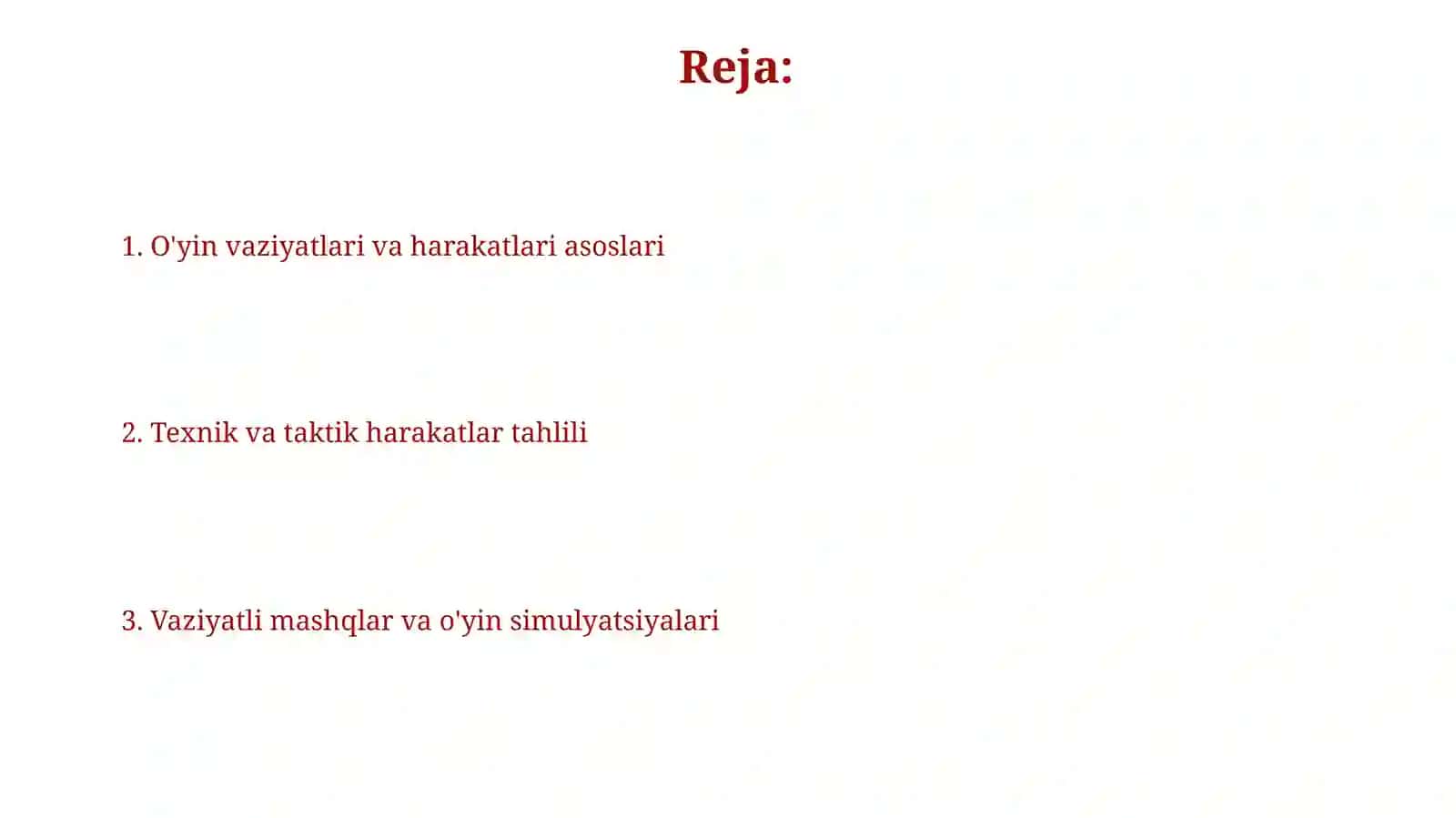 Stol tennisi oʼyinida uchraydigan holat vaharakatlarnio`rgatish 2