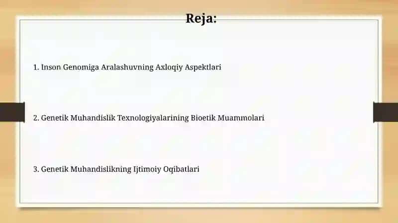 Gen injenerlik texnologiyalarining bioetik muammolari 2