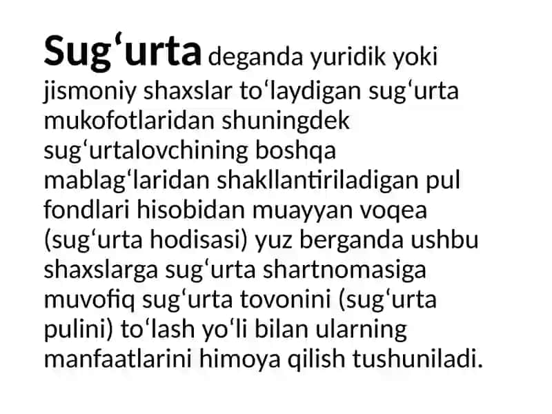 Sug'urta tashkilotlarida nazorat ishlarini tashkil etish 2