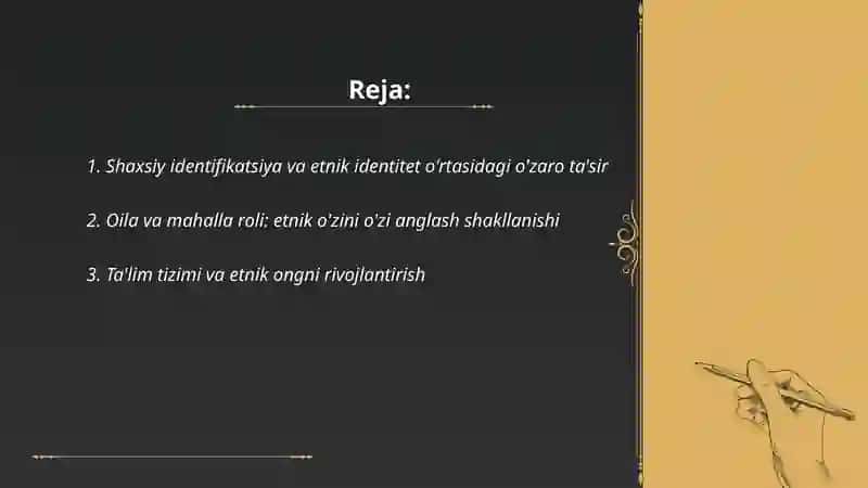 Shaxsiy va etnik o'zini o' zi anglash va ularning o' zaro munosabatlari 2