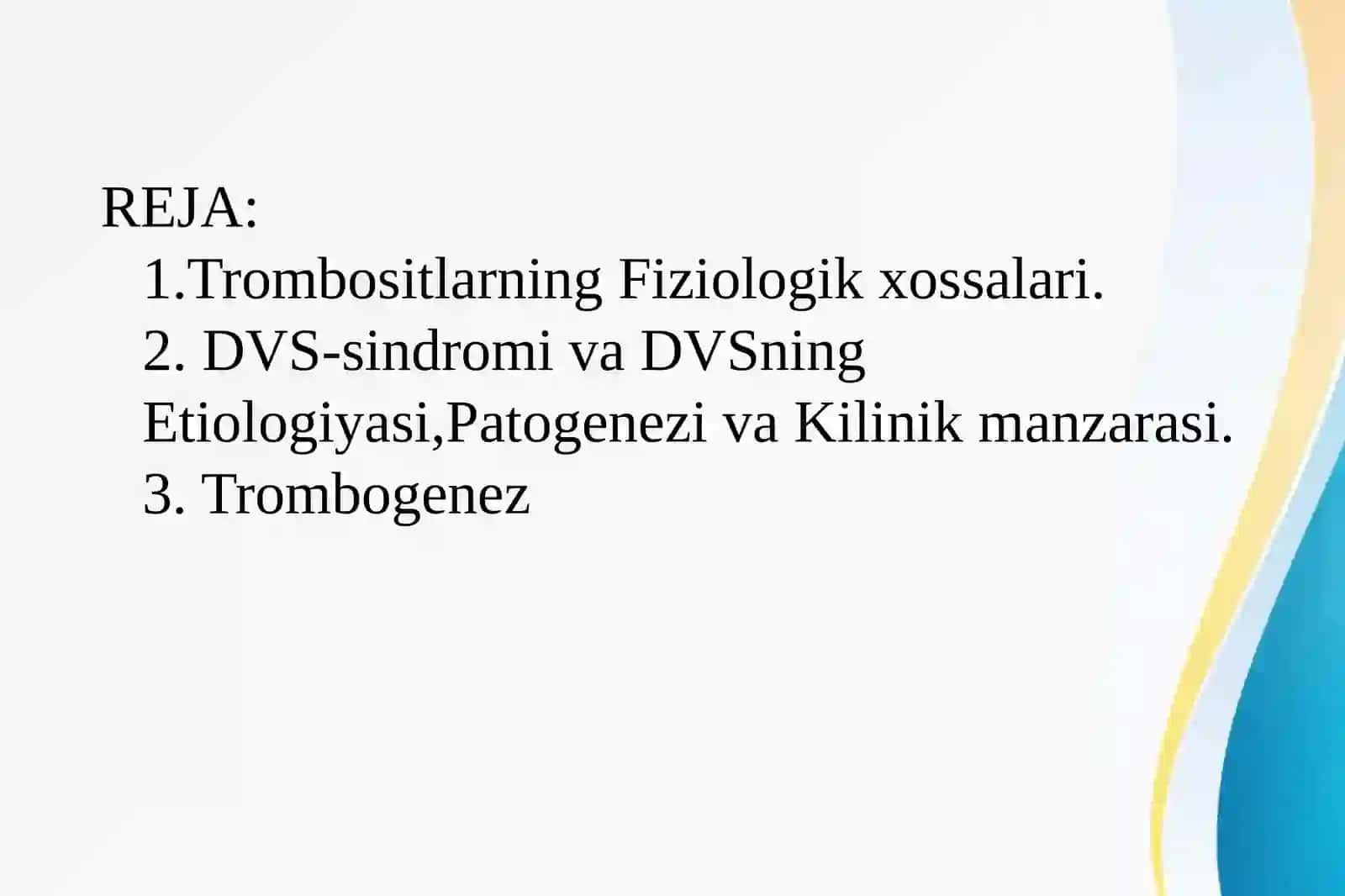 Tromboz, DVS-sindromi, Emboliya patalogik anatomiya. 2