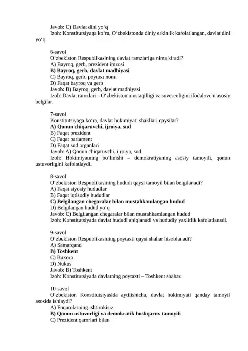 Maktab maslahatchisi test barcha yo'nalishlar uchun. 50 betdan iborat 2