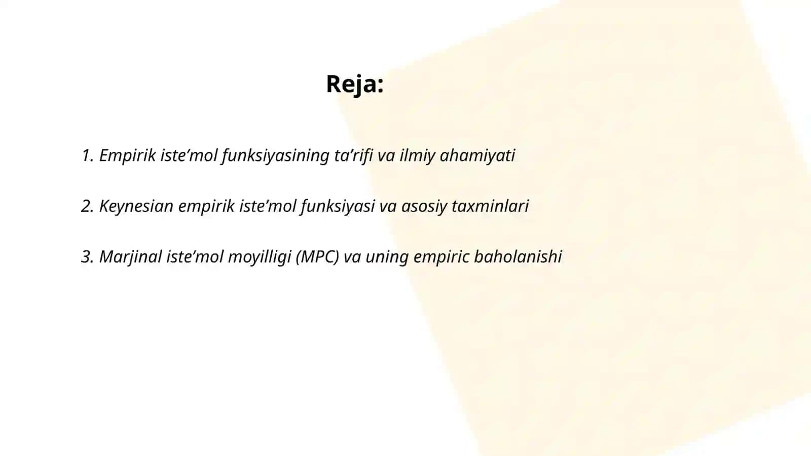 Empirik isteʼmol funksiyalari 2