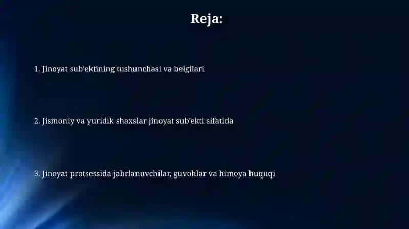 Jinoyat sub'ekti: ta'rifi va xususiyatlari 2