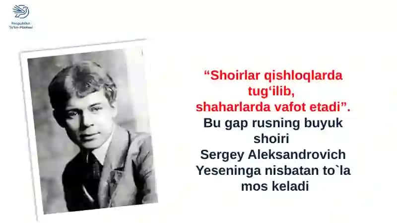 SERGEY YESENIN HAYOTI VA IJODI 2