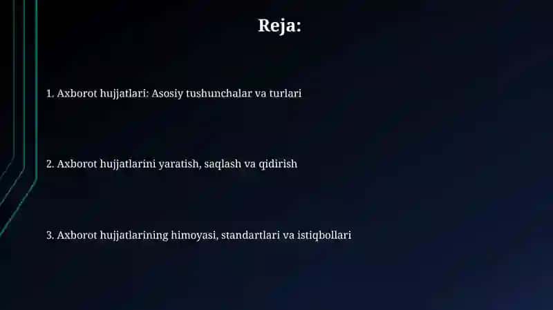 Axborot hujjatlari 2