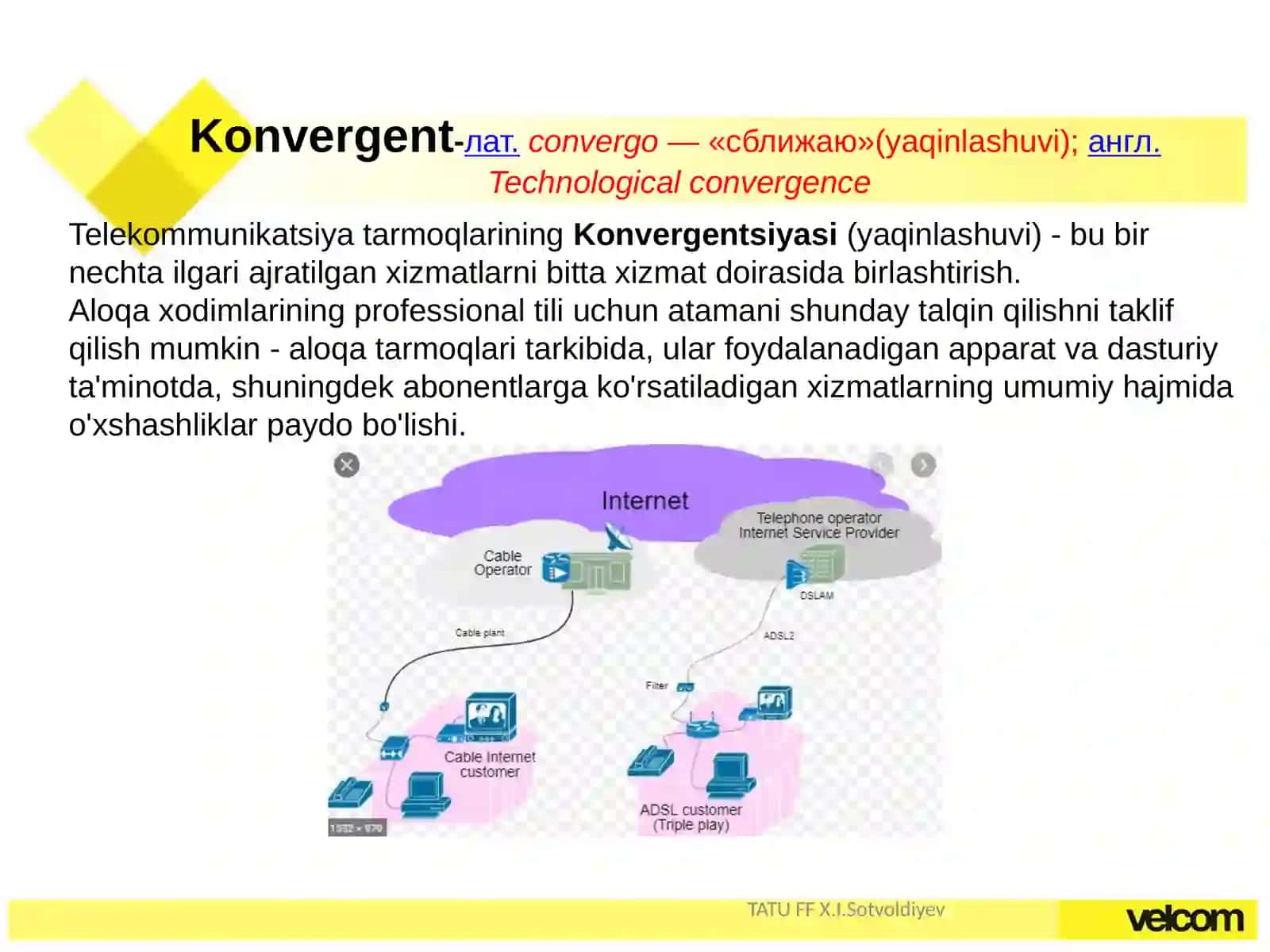 Zamonaviy kompyuter tarmoqlari, konvergent tarmoqlar, geterogen tarmoqlar. IoT, bulut va tuman texnologiyalari. Tarmoqlar va tarmoq ma'lumotlarini himoya qilish usullari va vositalari 2