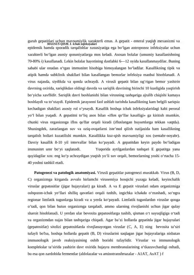 Virusli gepatitlar, epidemiologiya va parazitologiya 2