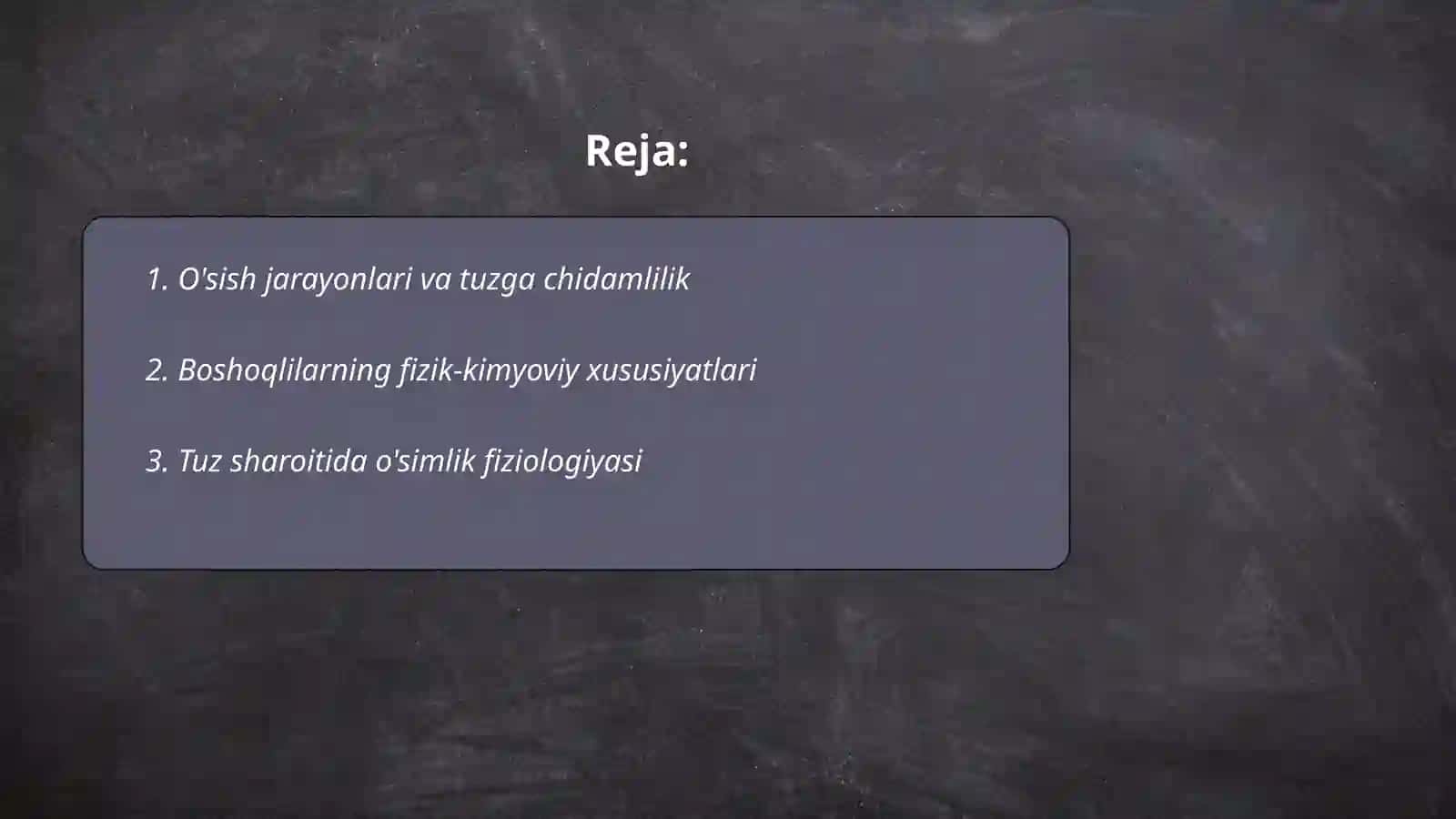 O'sish jarayonlariga qarab boshoqlilarning tuzga chidamliligini aniqlash 2