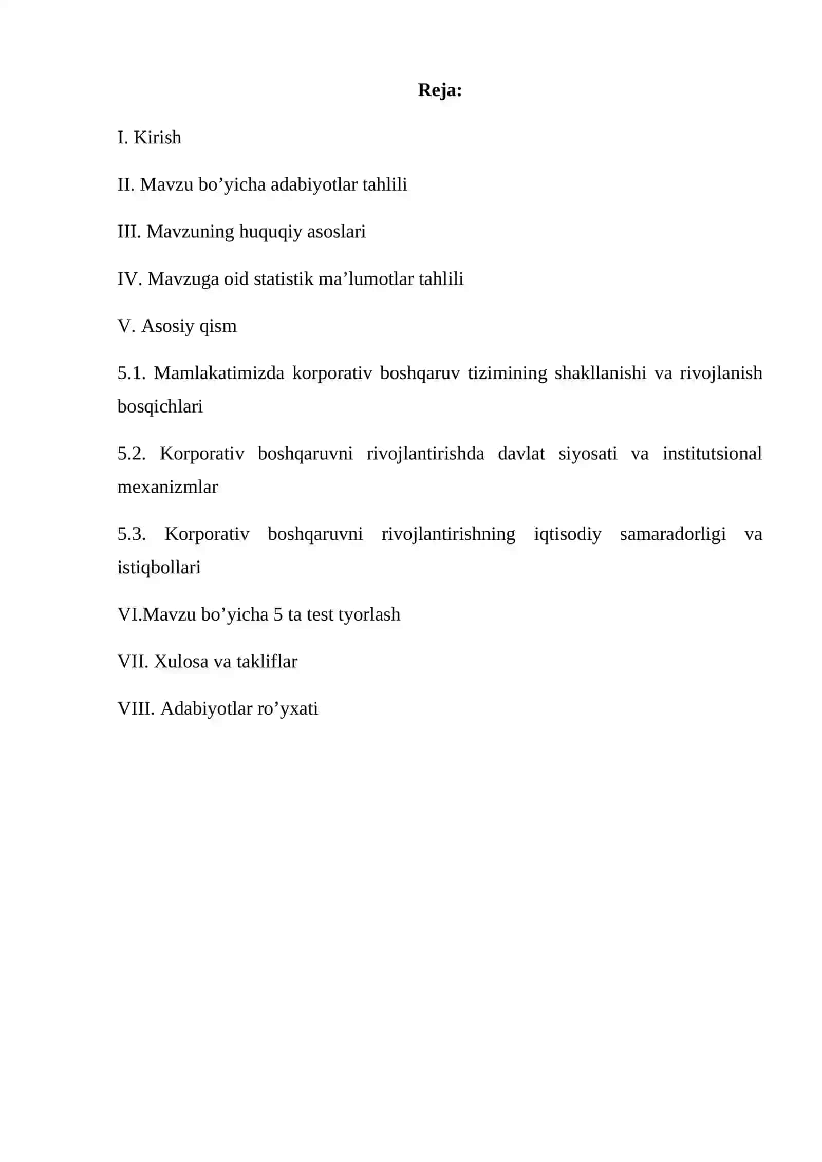 Mamlakatimizda korporativ boshqaruvni rivojlanishi uchun yaratilayotgan shart-sharoitlar 2