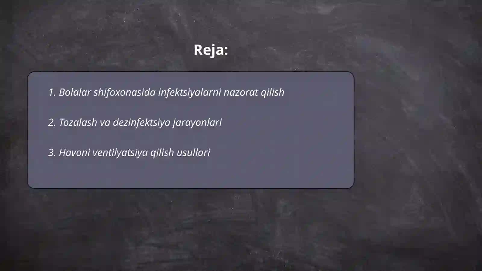 Bolalar shifoxonasining sanitar epidemiologik tartibi 2
