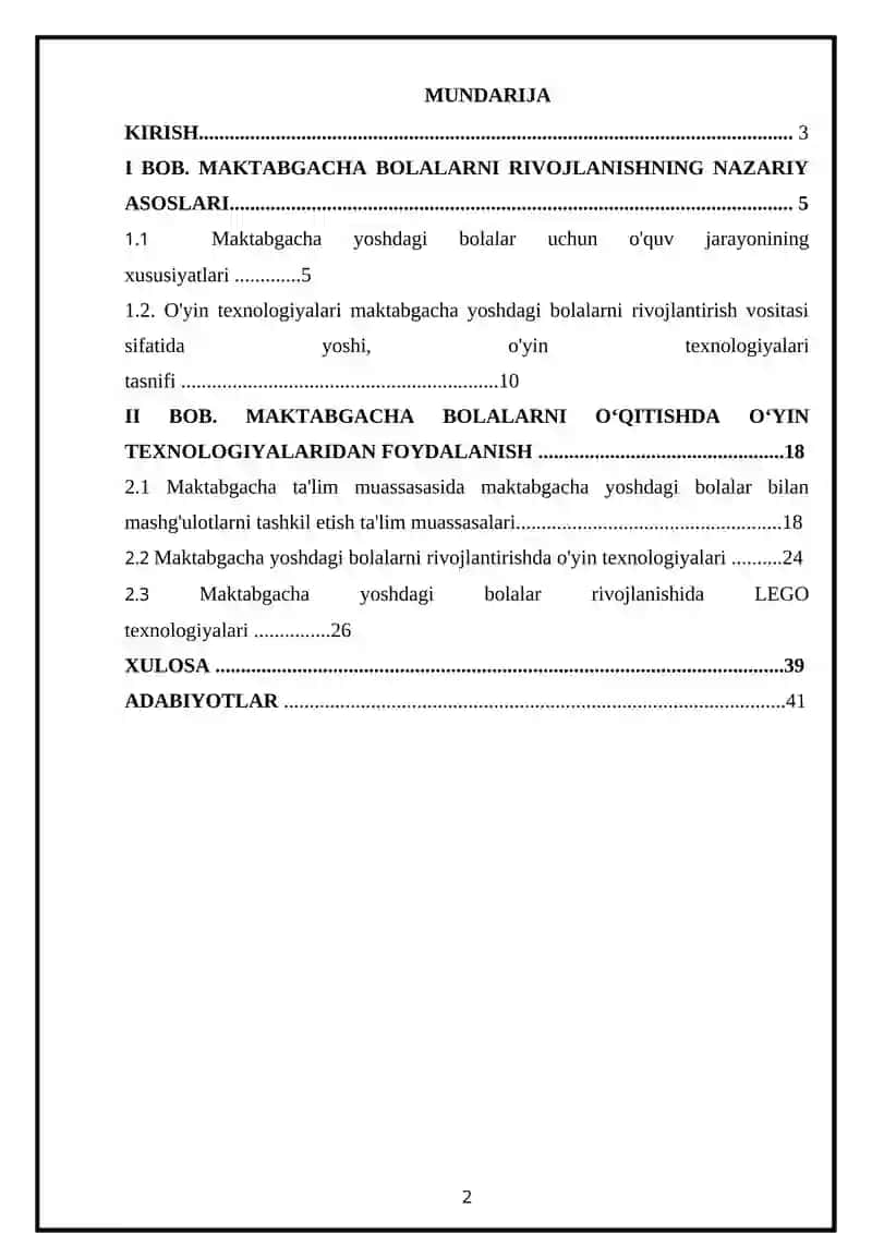 MAKTABGACHA TA’LIM TIZIMIDA PEDOGOGIK O’YINLARNING SHAKILLARI VA AMALGA OSHIRISH METODIKASI 2