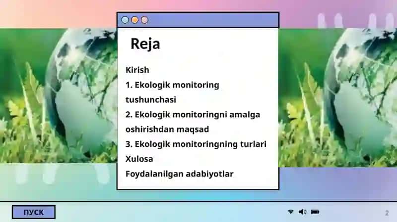 EKOLOGIK MONITORING TUSHUNCHASI 2