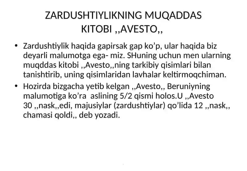 Zardushtiylikning vujudga kelishi 2