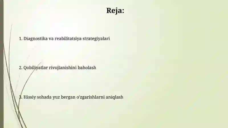 Hissiy sohada yuz bergan o'zgarishlarni aniqlash 2
