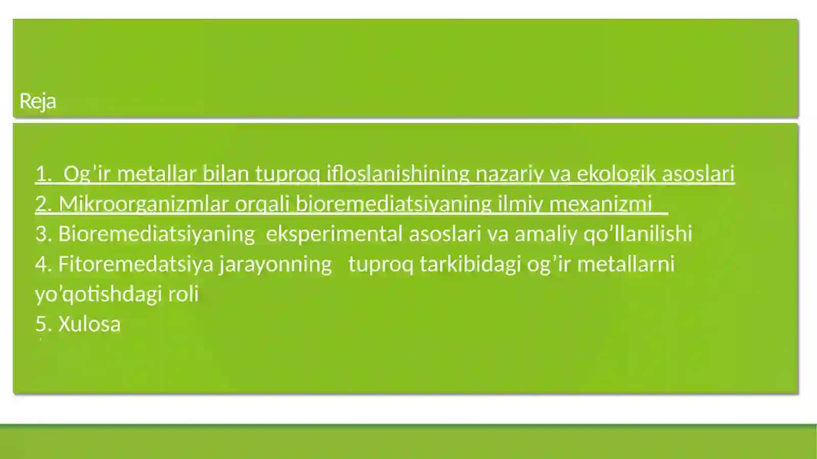 Og’irmetallar bilan ifloslangan tuproqlarni mikroorganizmlar orqali bioremediatsiyasi 2