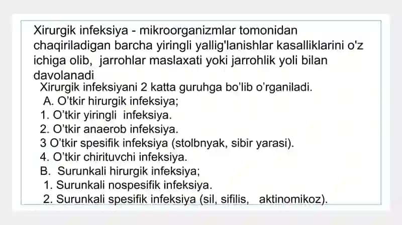 Yumshoq to'qimalar yiringli yallig'lanish kasalliklari 2