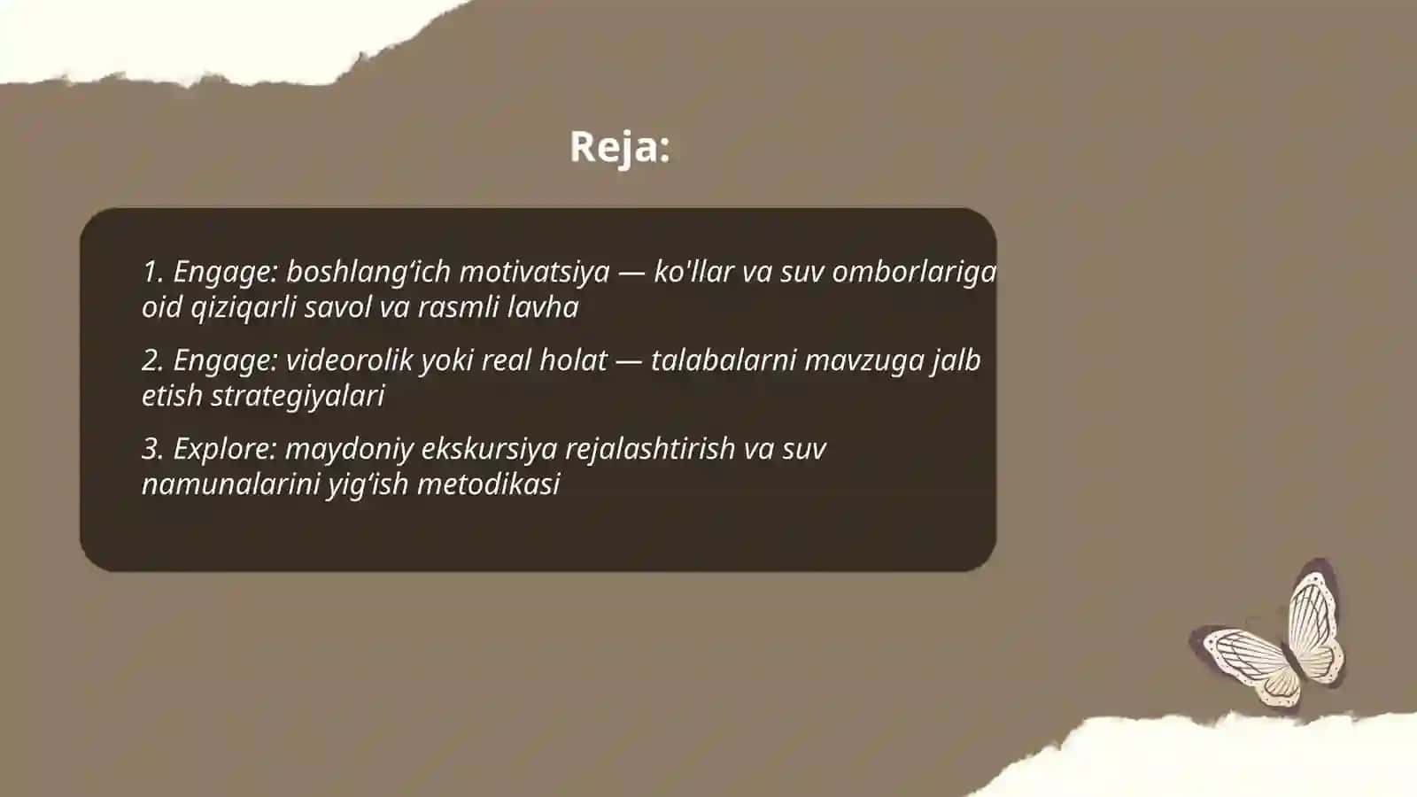 Geografiya darslarida ko'llar va suv omborlari mavzusini  oʻqitish 2