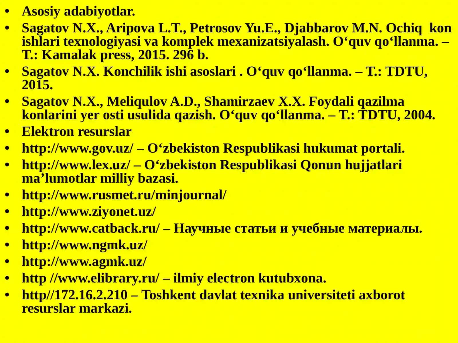 Ochiq kon lahimalari va ularning vazifalari 2