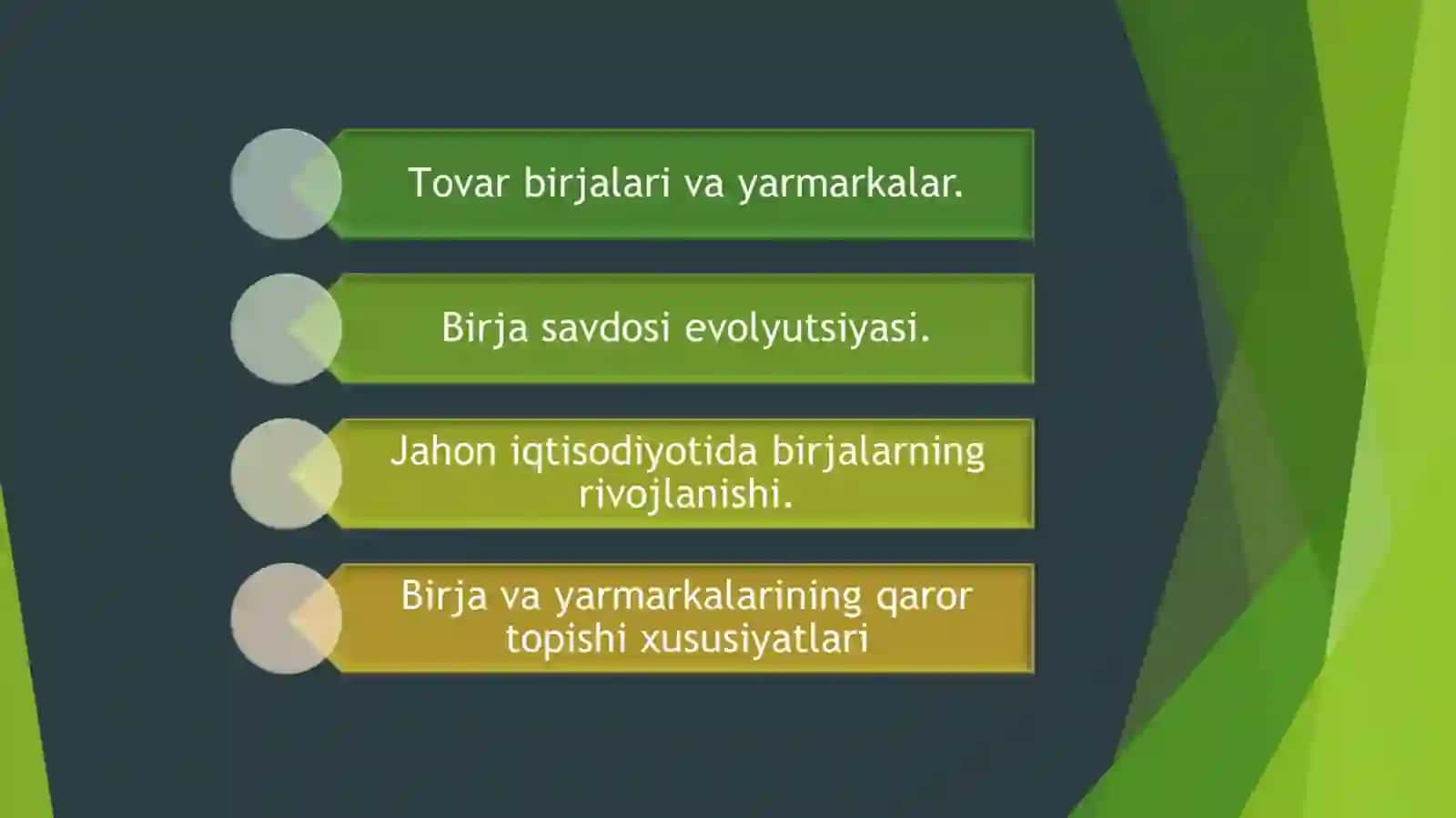 Birja va yarmarkalar rivоjlanishi tarixi 2