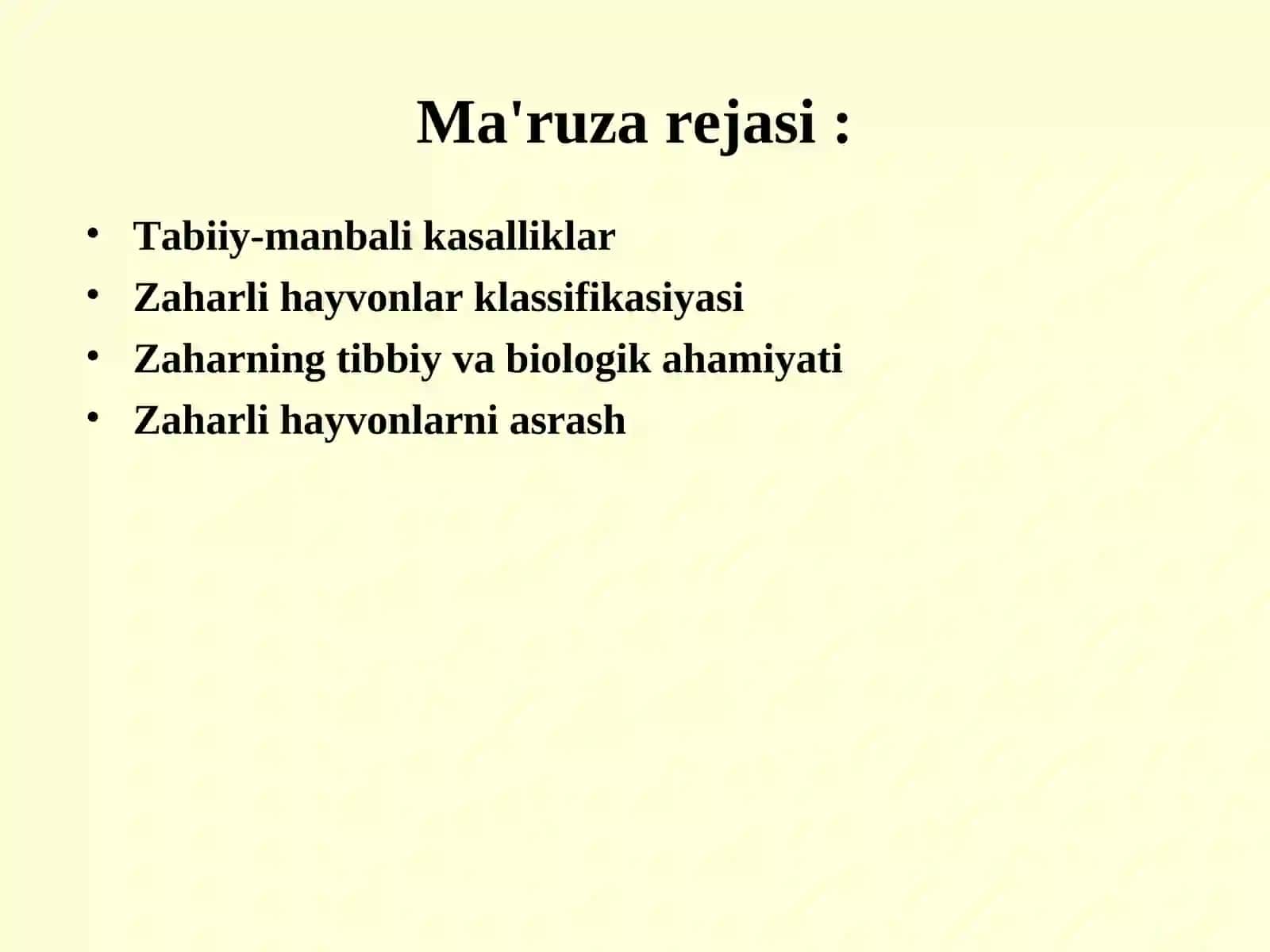 Tibbiy araxnoentomologiya. Zaharli hayvonlar 2