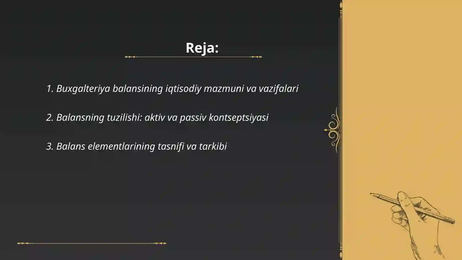 Buxgalteriya balansi: iqtisodiy mazmuni va tuzilishi 2