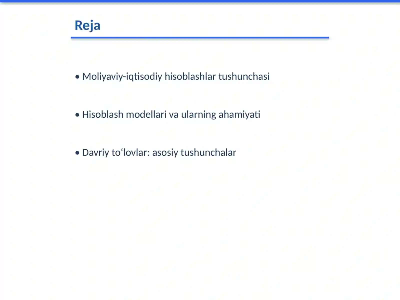 Moliyaviy-iqtisodiy hisoblashlarning modellari va metodlari 2
