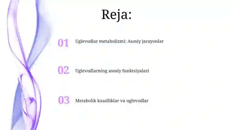 Uglevodlar metabolizmi: Asosiy jarayonlar 2