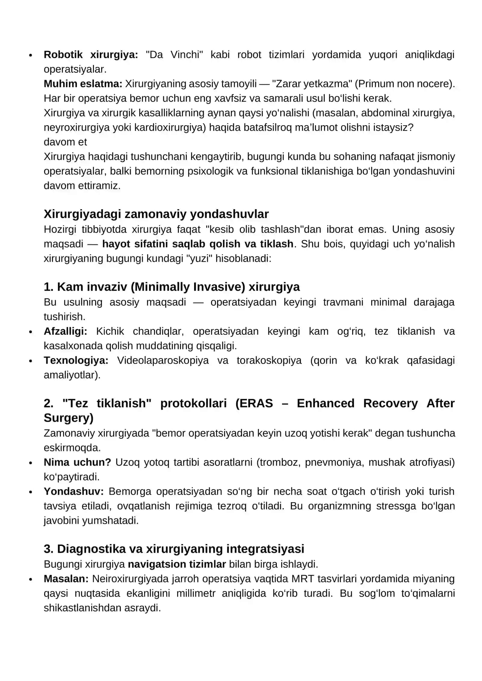 Xirurgiya va xirurgik kasalliklar to`g`risida tushuncha 2
