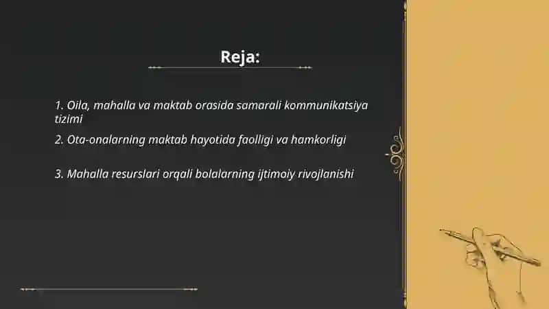 Oila, mahalla va maktab hamkorligi 2