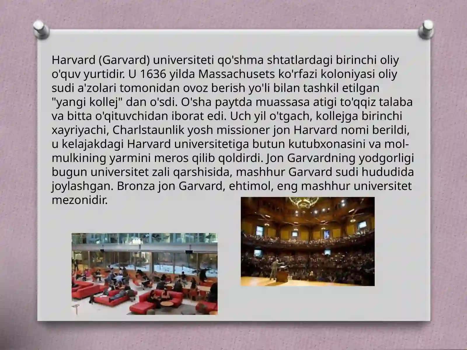 Garvard universitetida sotsiologiya fanining rivojlanishi 2