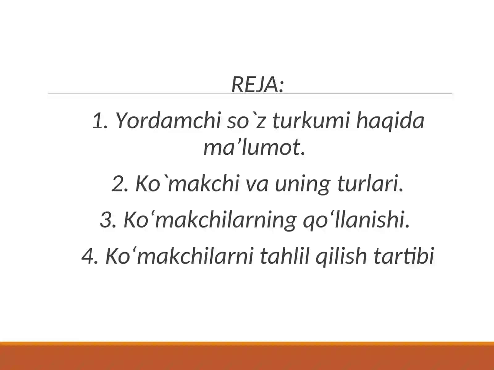 YORDAMCHI SO‘Zlar. KO‘MAKCHI. Sof va vazifadosh ko‘makchilar 2