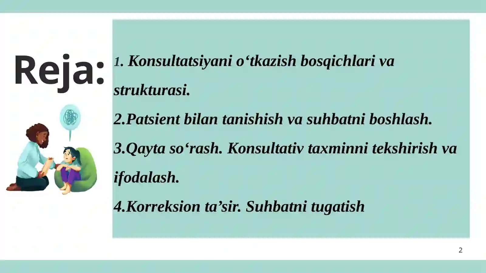 Konsultatsiya bosqichlari 2