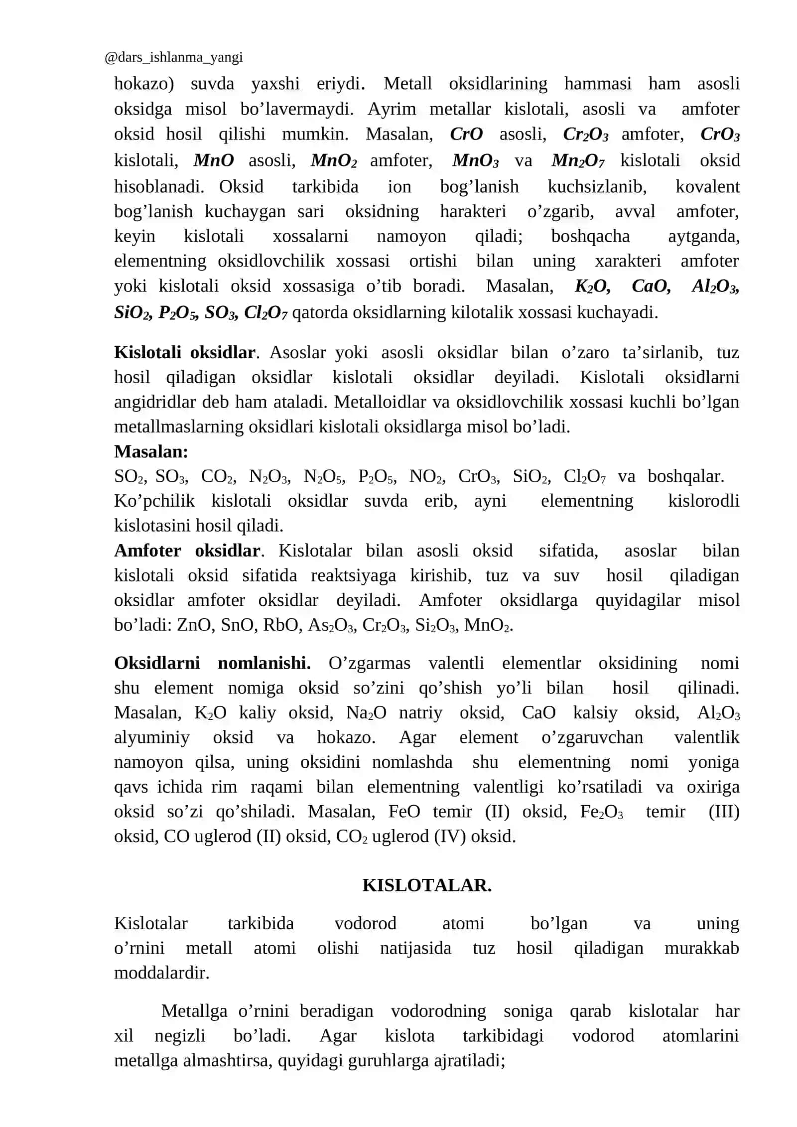 Anorganik Birikmalar 2