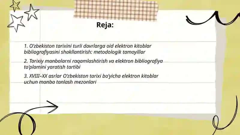 Oʻzbekiston tarixini turli davrlarga oid elektron kitoblar bibliografiyasini shakllantirish 2