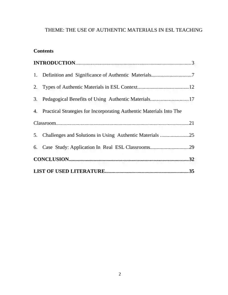 Teaching The Use of Authentic Materials in ESL Teaching 2