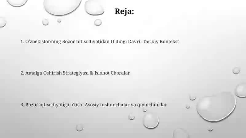 O'zbekiston Respublikasining bozor munosabatlariga oʻtish konsepsiyasi va strategiyasi 2