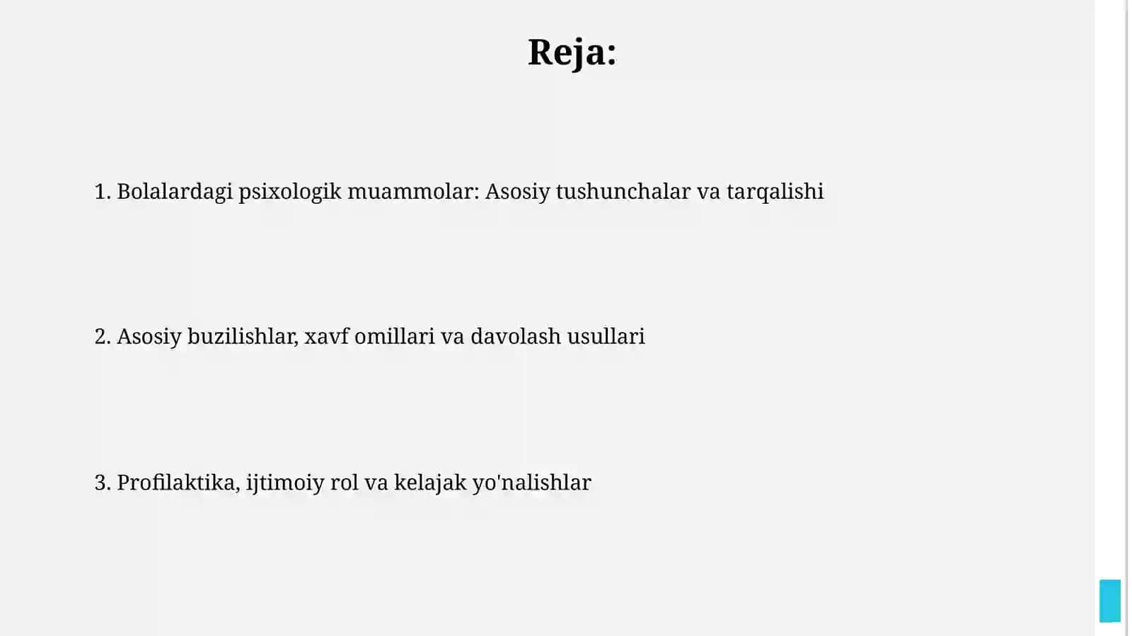 Bolalardagi psixologik muammolar 2