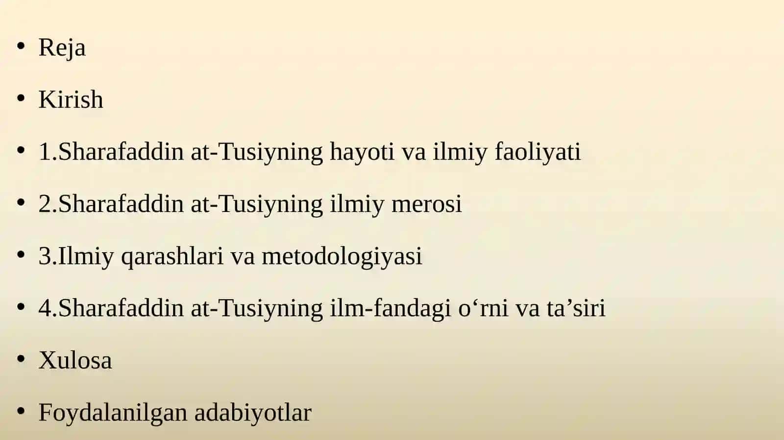 Sharafaddin at-Tusiyning hayoti va ilmiy faoliyati 2