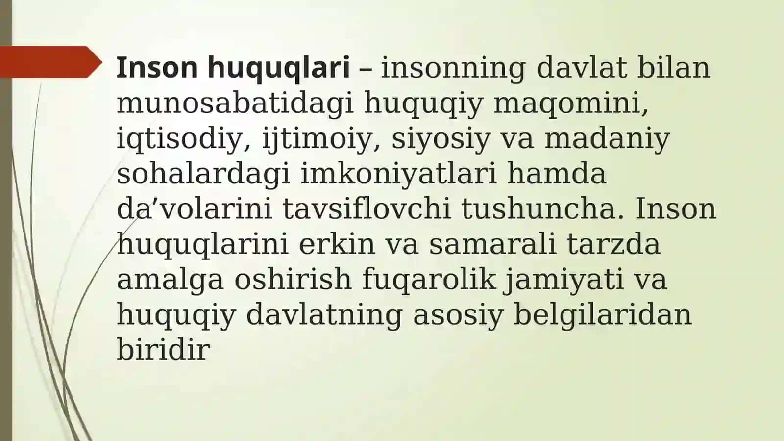 Inson huquqlari tushunchasi, tasniflanishi va ahamiyati 2