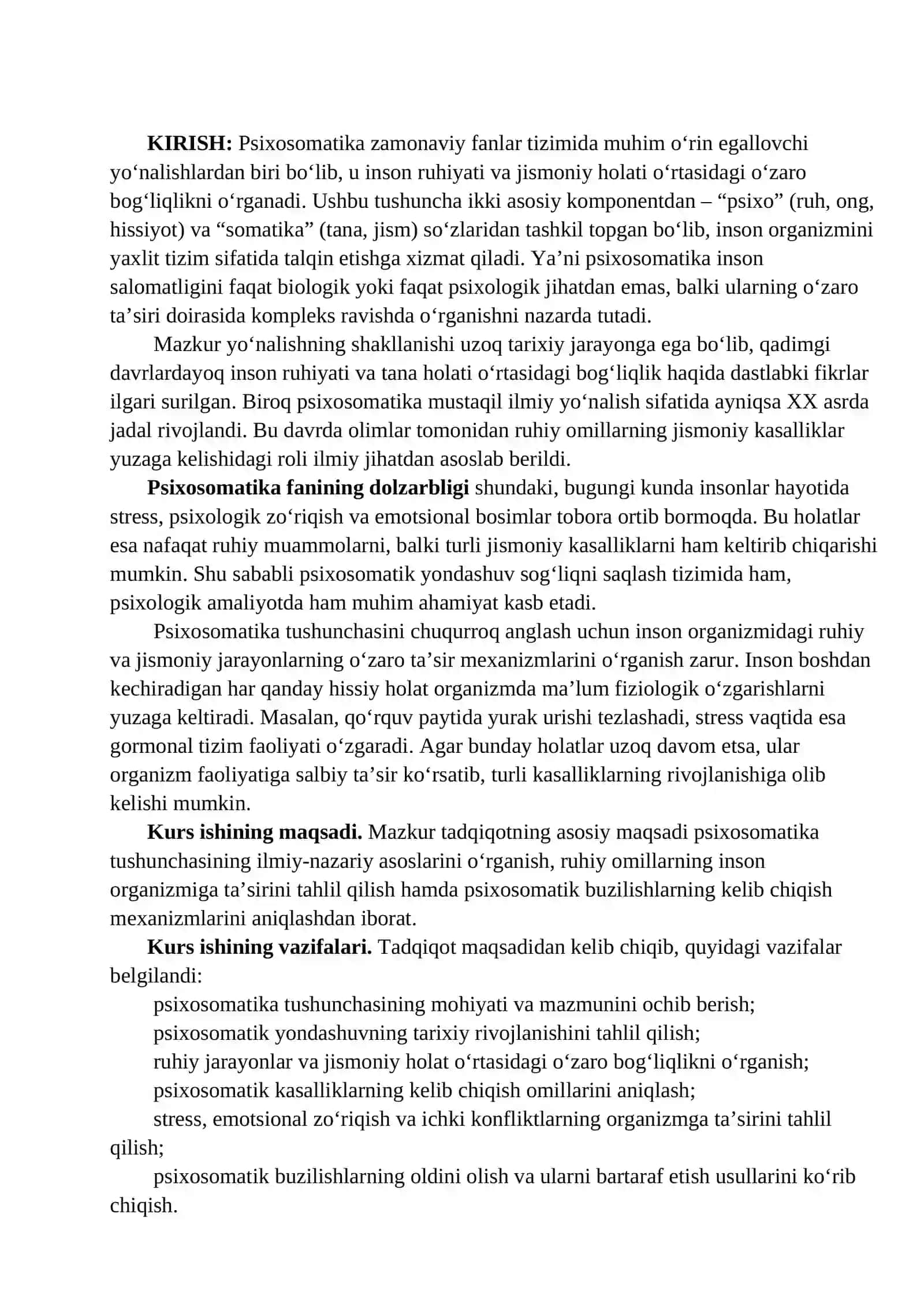 PSIXOSOMATIK KASALLIKLAR: RUHIY OMILLAR TAʼSIRI 2