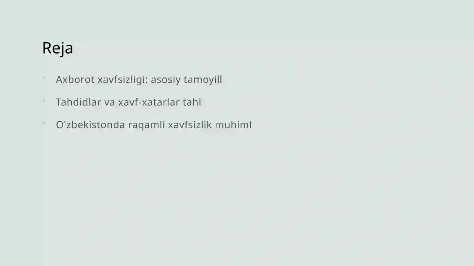 Axborot xavfsizligining mohiyati va unga tahdidlar 2