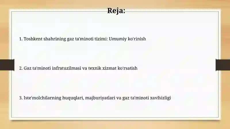 Toshkent shahar hududidagi tabiiy gaz iste’molchilariga gaz ta’minoti 2