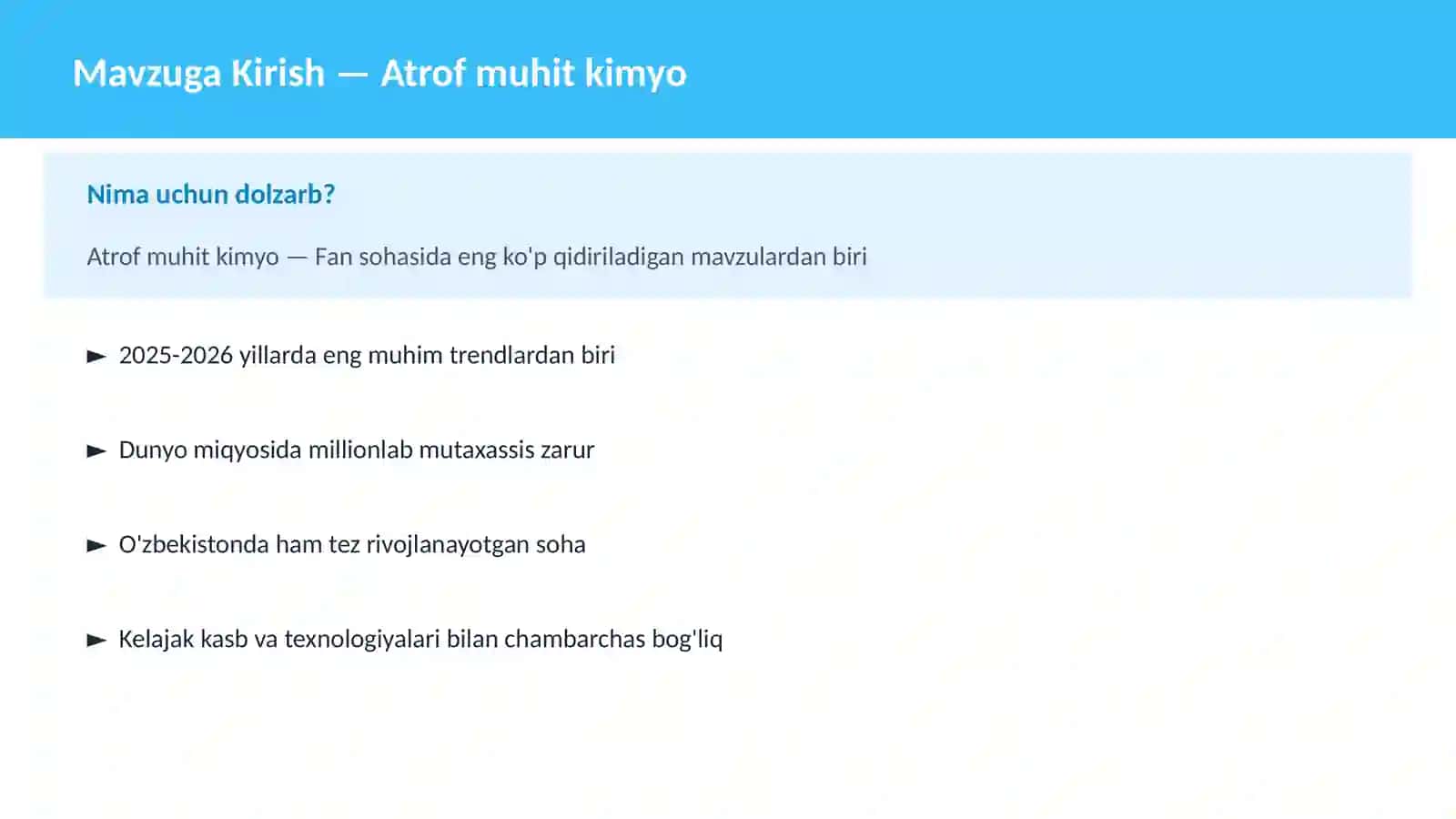 Atrof muhit kimyo 2