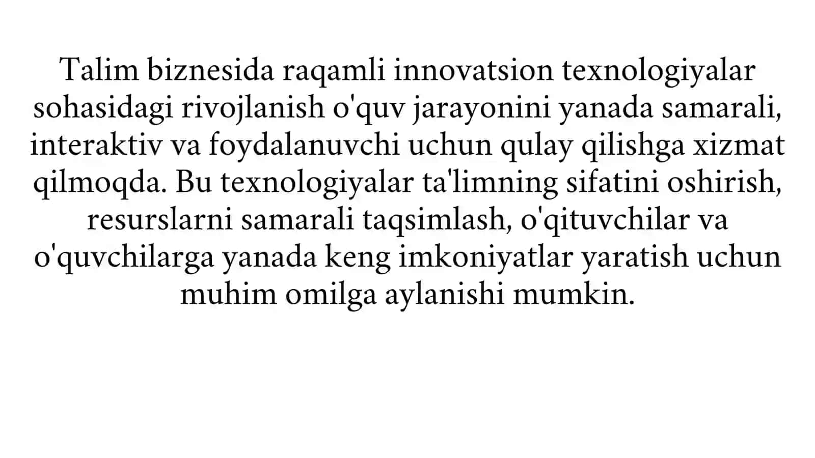 Ta’lim biznesida raqamli innovasion texnologiyalar 2