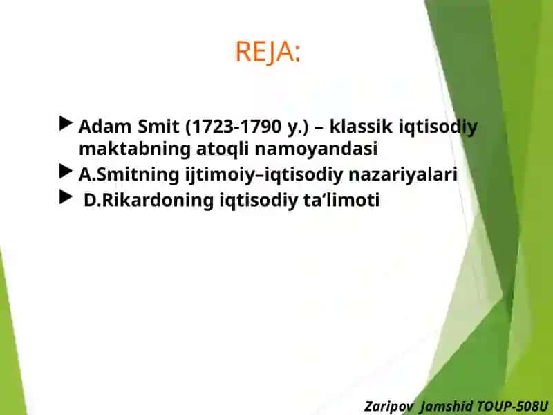 KLASSIK IQTISODIY MAKTAB 2