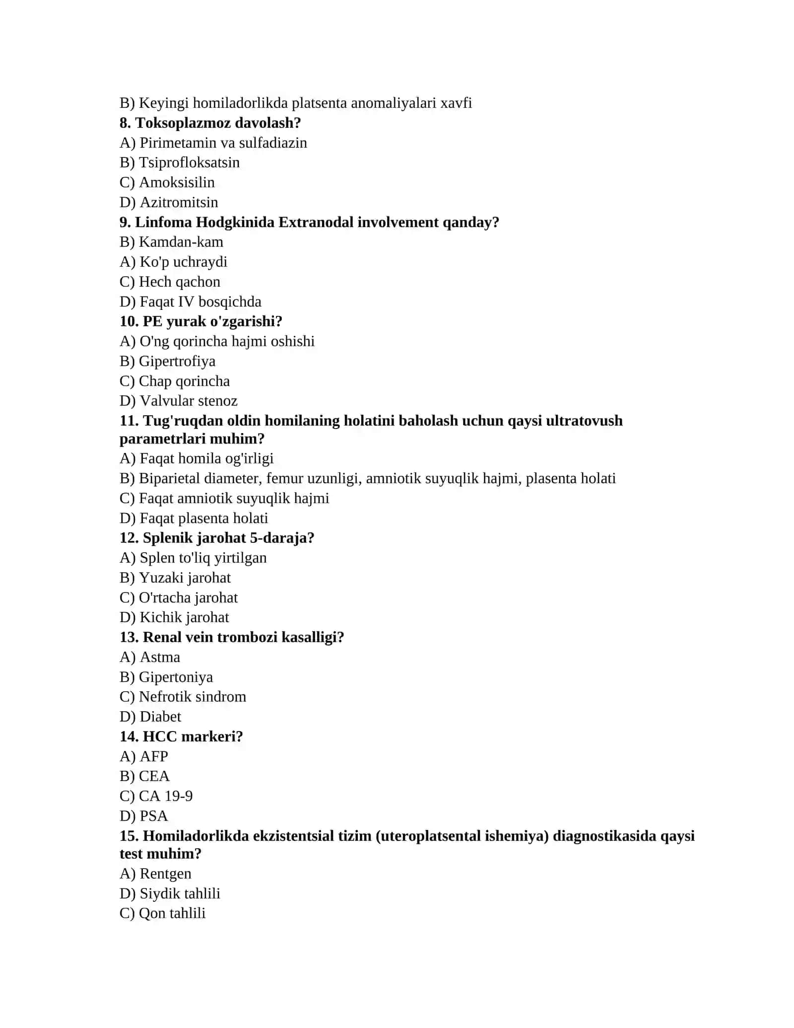 Tibbiyot testlari yuklab olish 2